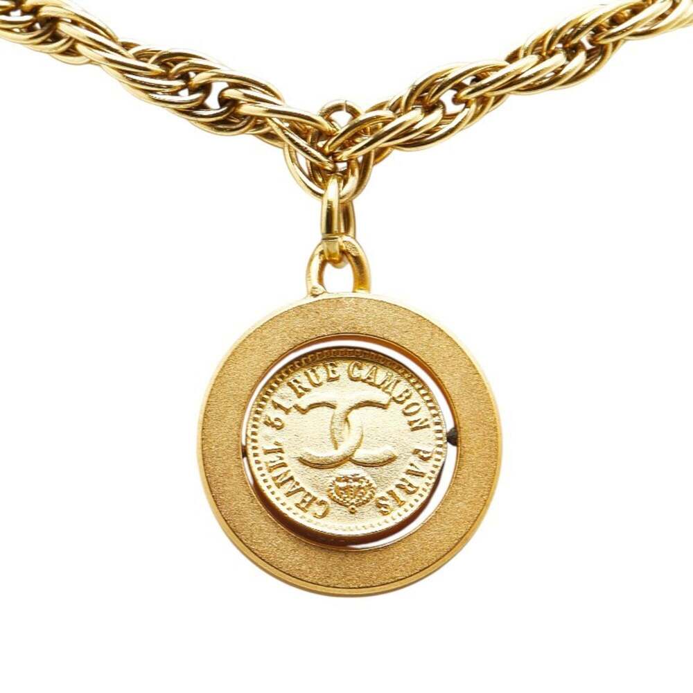 CHANEL Authentic Vintage Gold Logo Necklace - Picture 2 of 8
